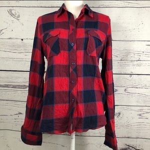 UO BDG Plaid Pockets Button Down Shirt M